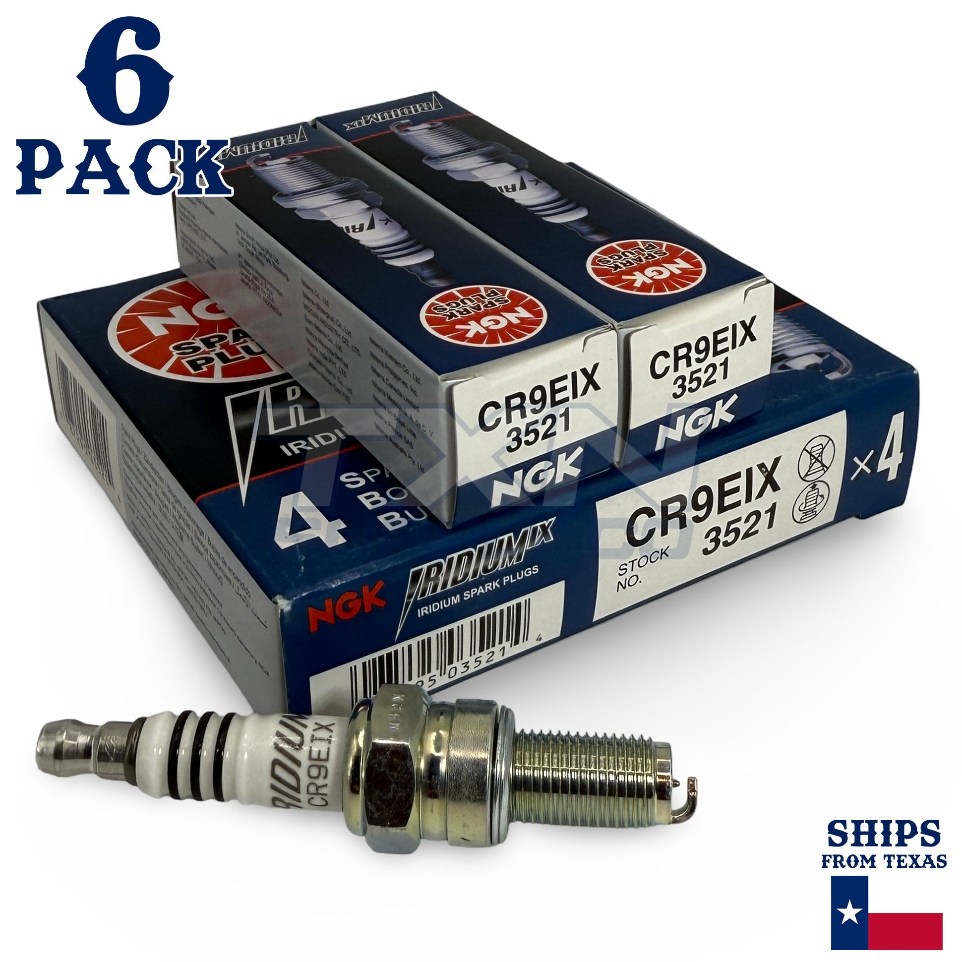 6 Pack NGK Iridium IX 3521 Spark Plugs CR9EIX ps