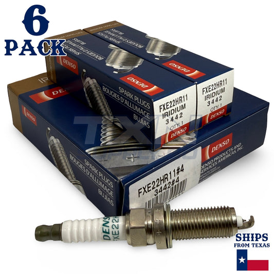 6 Pack Denso 3442 Iridium Long Life Spark Plugs FXE22HR11 ps