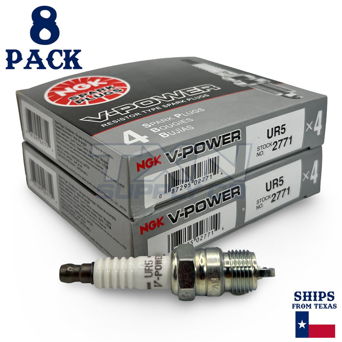 NGK 2771 V-Power Spark Plug UR5 - 8 Pack