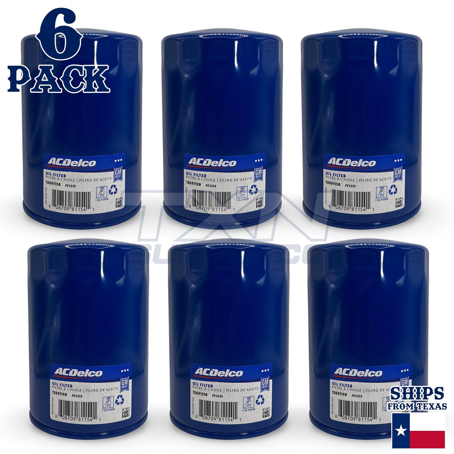 ACDelco PF2232 Oil Filter 12691158 GM Original Equipment - 6 Pack