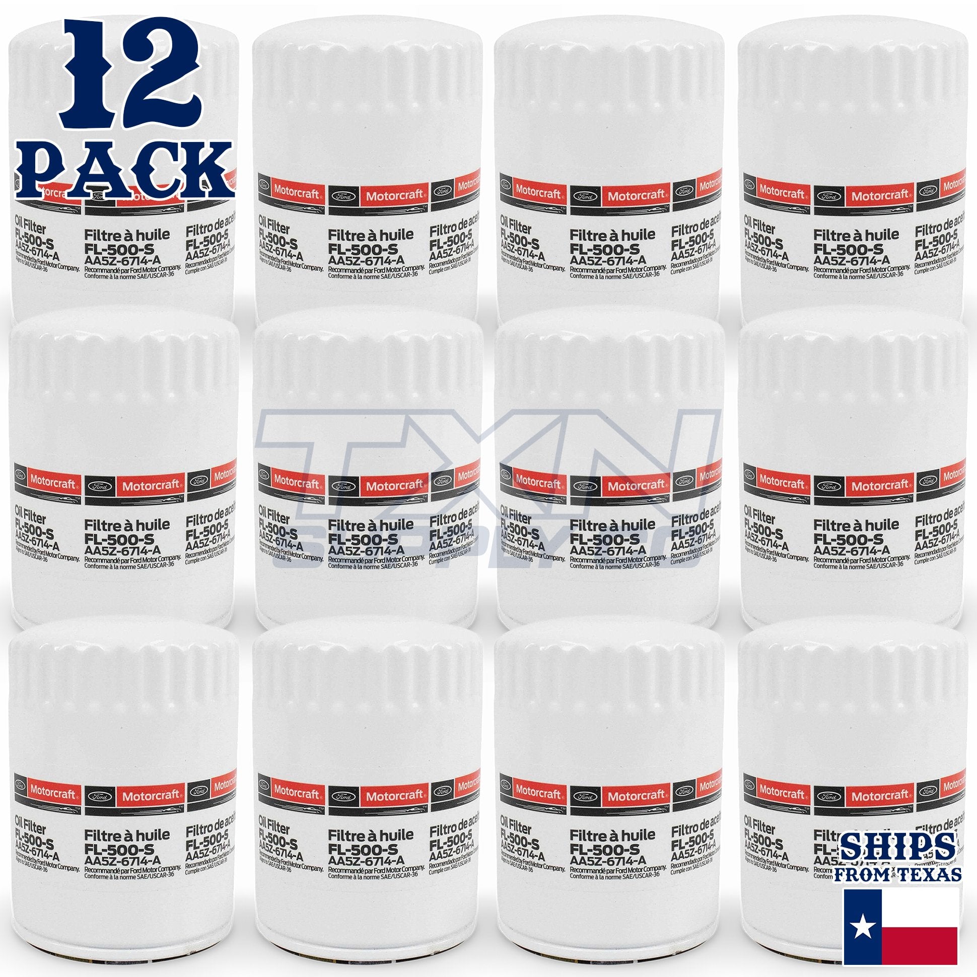 Ford Motorcraft FL500S Oil Filter (AA5Z6714A) - 12 Pack