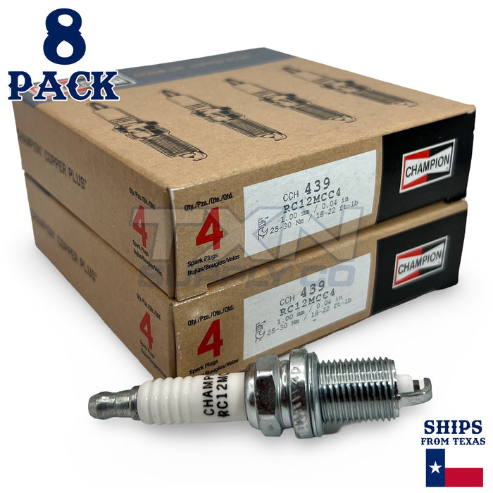 Champion Copper Plus 439 Spark Plugs for RC12MCC4 - 8 Pack