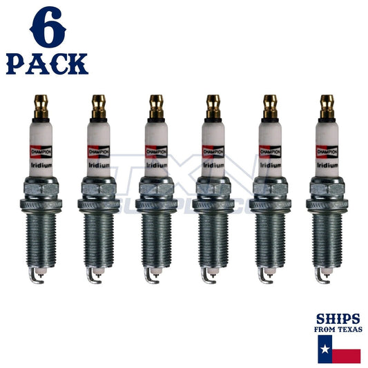 6 Pack Champion Iridium Spark Plugs for 2007-2009 Hyundai Santa Fe 2.7L V6 ps