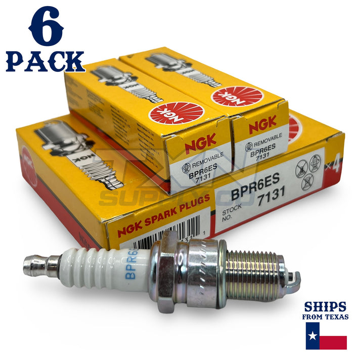 NGK (7131) BPR6ES Standard Spark Plug (6 Pack)