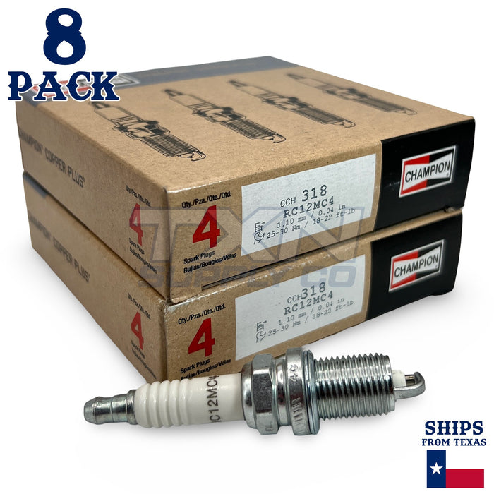 Champion 318 Copper Plus Spark Plugs ZFR5F11 - 8 Pack