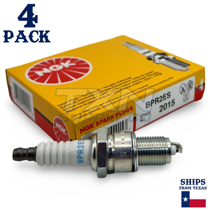 NGK 2015 Solid Standard Spark Plug BPR2ES - 4 Pack