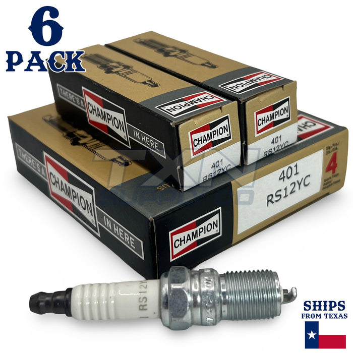 Champion 401 Copper Plus Spark Plug RS12YC - 6 Pack