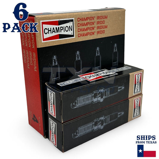 Champion 9809 Iridium Spark Plugs QC8WEP - 6 Pack