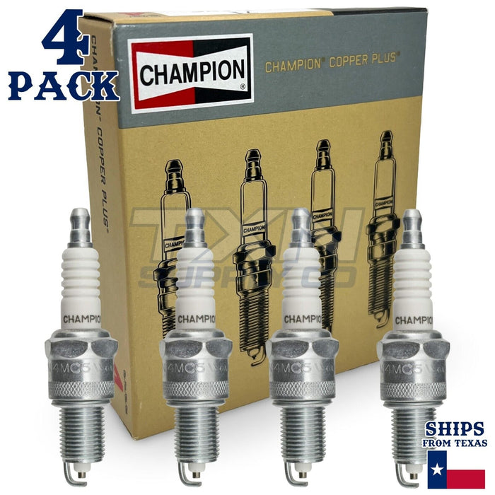 4 Pack Champion Copper Plus Spark Plugs for 1993 Asuna GT 1.6L L4 ps