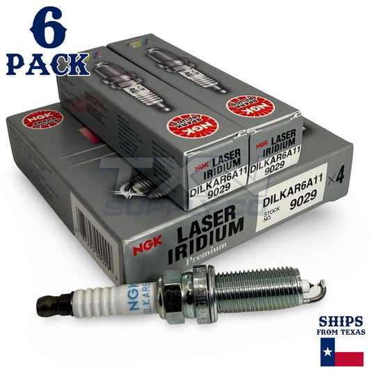 6 Pack NGK V-Power 9027 Spark Plugs DILKAR6A11 ps