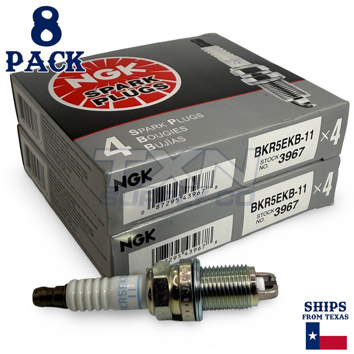 8 Pack NGK 3967 Spark Plugs BKR5EKB-11 ps