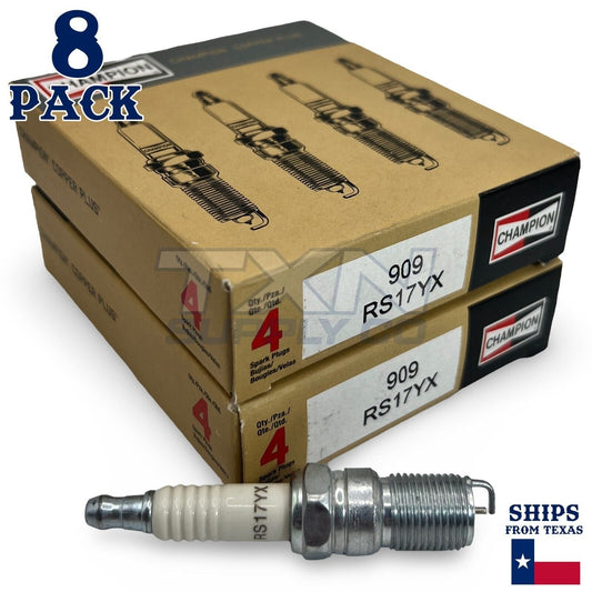 Champion 909 Copper Plus Spark Plug RS17YX - 8 Pack