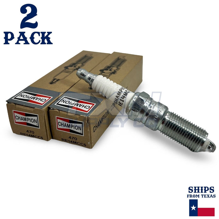 Champion 470 Copper Plus Spark Plugs RE14MCC5 - 2 Pack