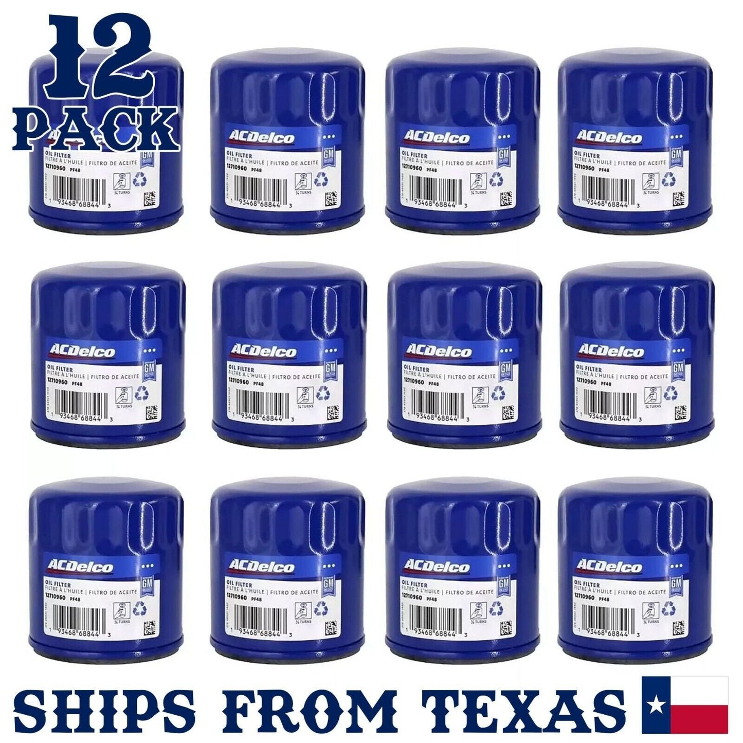 АСDеІсо PF48 PF48F GМ Oil Filter 19433934 Case Durapack - 12 Pack