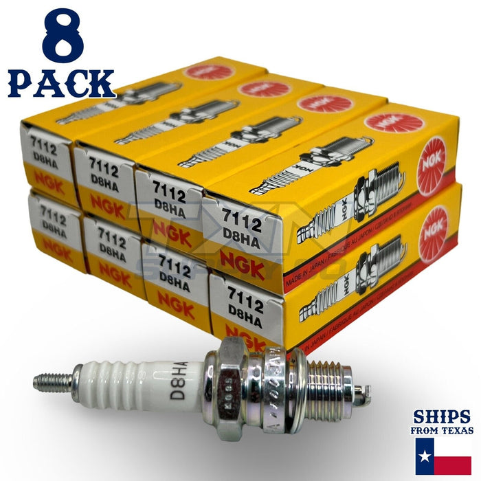 NGK 7112 Standard Spark Plug D8HA - 8 Pack