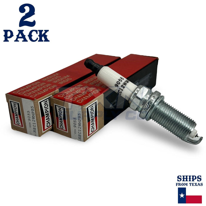 Champion 9055 Iridium Spark Plugs REC12WMPB5 - 2 Pack