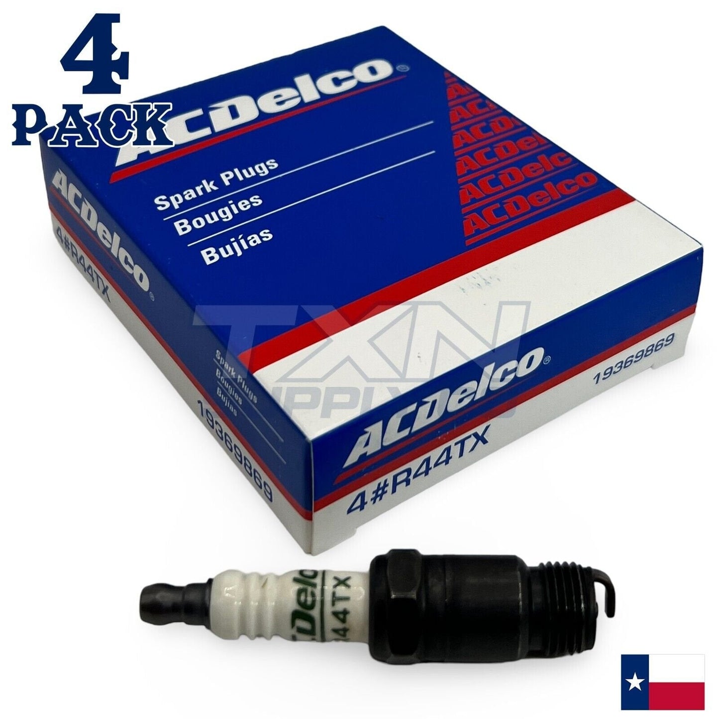 ACDelco R44TX Copper Spark Plug - 4 Pack - 19369869 GM OEM