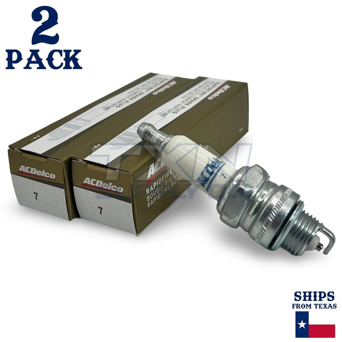 2 Pack GM ACDelco RAPIDFIRE #7 Platinum Spark Plugs 19360569