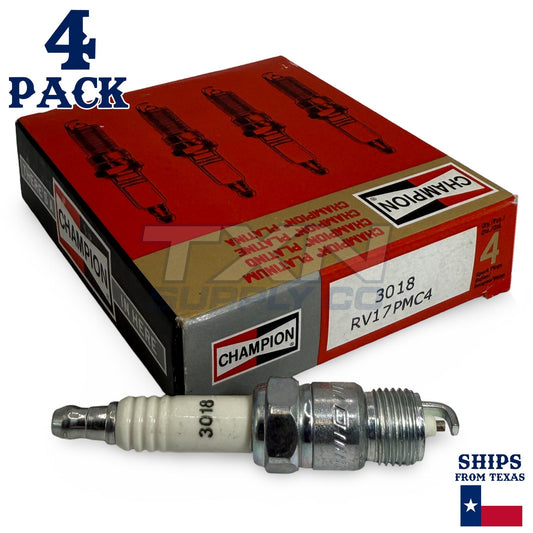 Champion 3018 Platinum Spark Plugs RV17PMC4 - 4 Pack