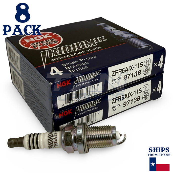 8 Pack NGK Iridium IX 97138 Spark Plugs ZFR6AIX-11S ps