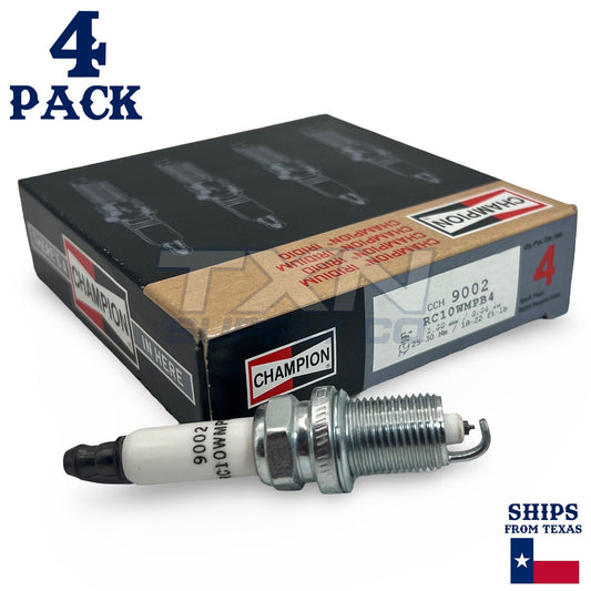 Champion 9002 Iridium Spark Plugs RC10WMPB4 - 4 Pack