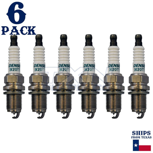 6 Pack Denso 4702 Iridium TT Spark Plugs IK20TT ps