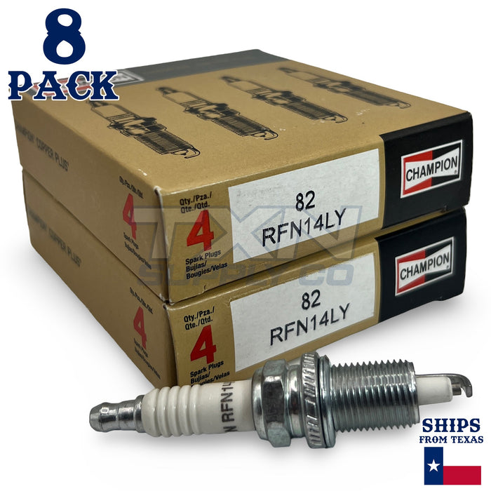 Champion 82 Copper Plus Spark Plugs RFN14LY - 8 Pack