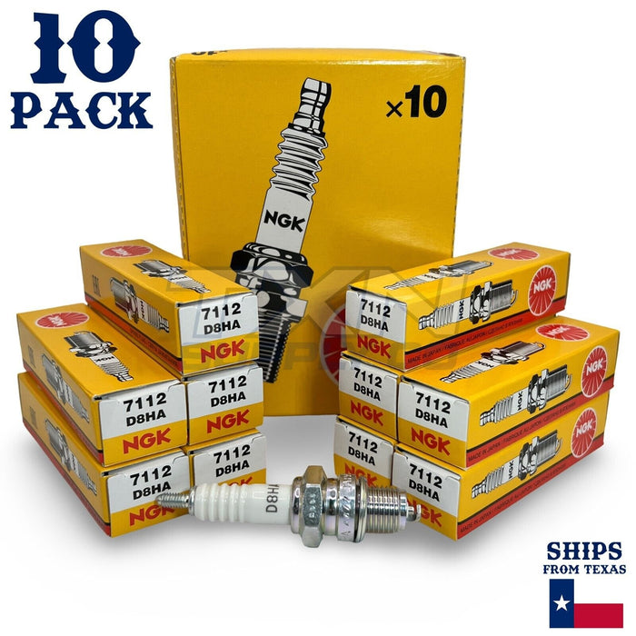 NGK 7112 Standard Spark Plug D8HA - 10 Pack