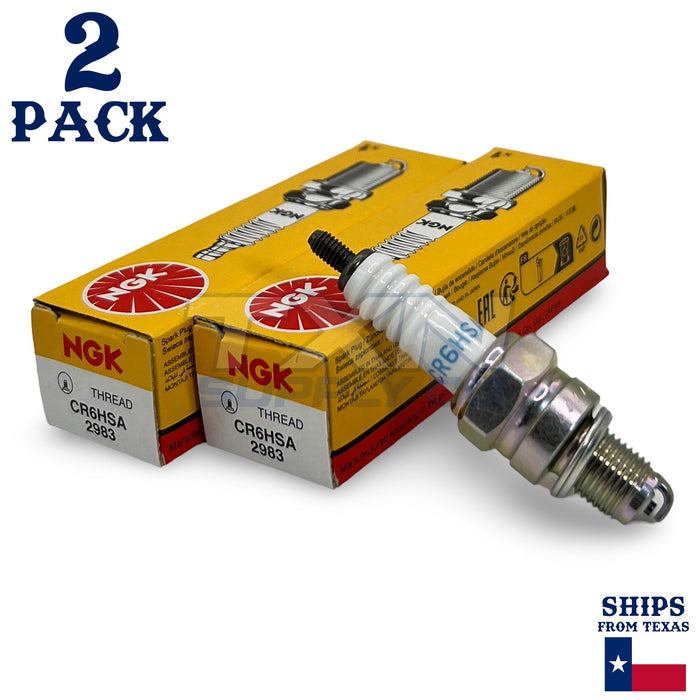 NGK 2983 Spark Plugs CR6HSA Spark Plug - 2 Pack Yamaha TTR 90 E 110 XV250 VIRAGO