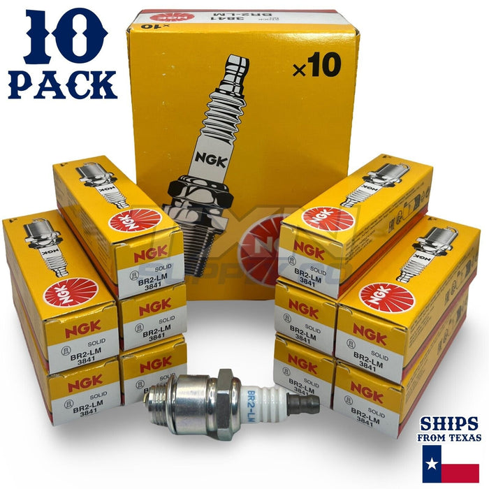 NGK 3841 Standard Spark Plug BR2-LM - 10 Pack