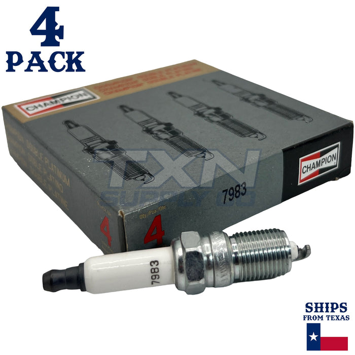 Champion 7983 Double Platinum Spark Plugs for RS14PMPB5 - 4 Pack