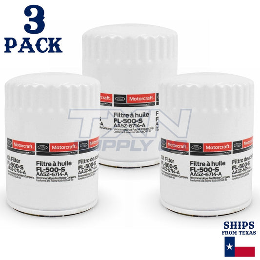 3 Pack Motorcraft FL500S Engine Oil Filter FL-500-S AA5Z-6714-A