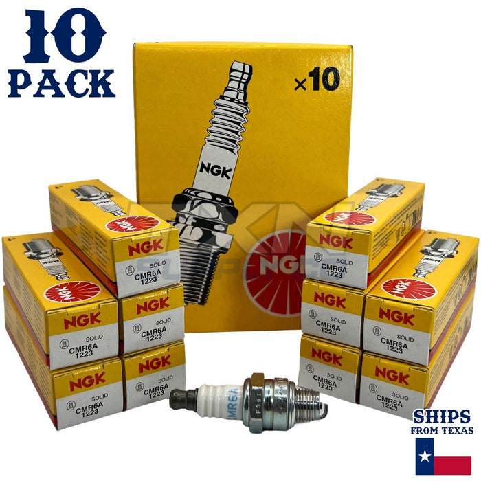 NGK 1223 Spark Plugs OEM CMR6A - 10 Pack