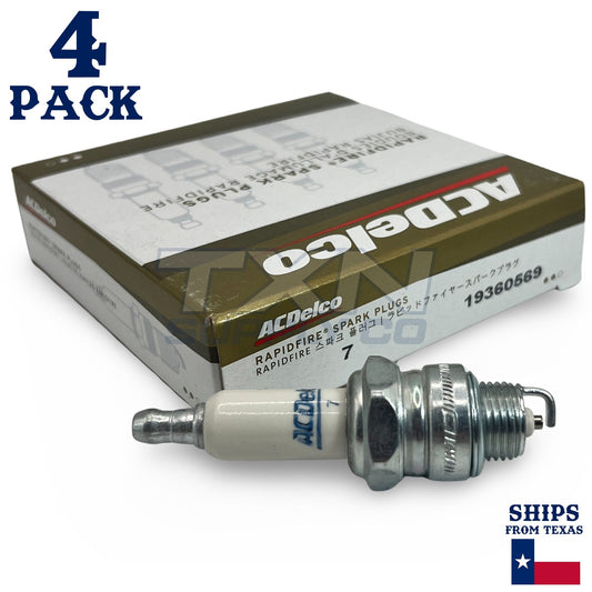4 Pack GM ACDelco #7 RAPIDFIRE Platinum Spark Plugs 19360569