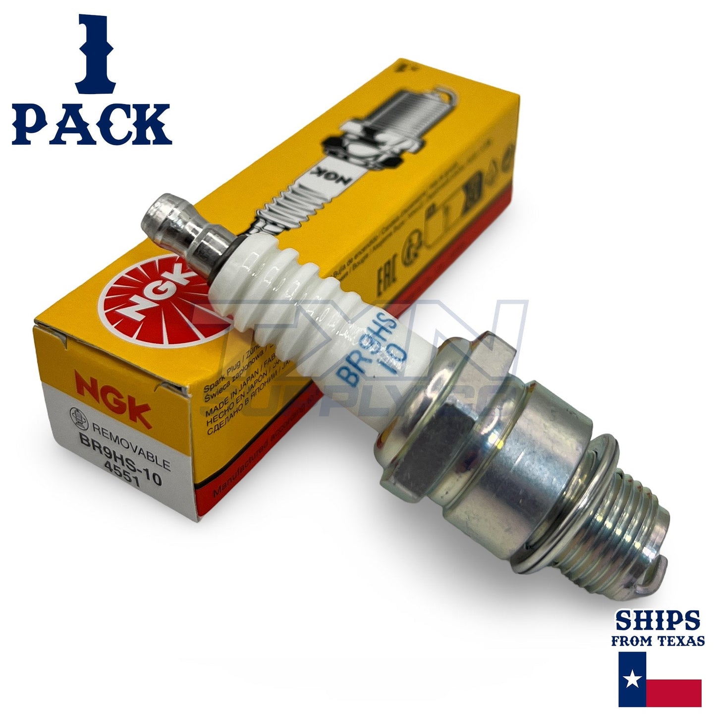 NGK 4551 Standard Spark Plug - BR9HS-10, 1 Pack