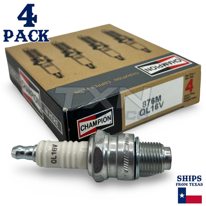 Champion 876M Copper Plus Spark Plugs QL16V Marine - 4 Pack