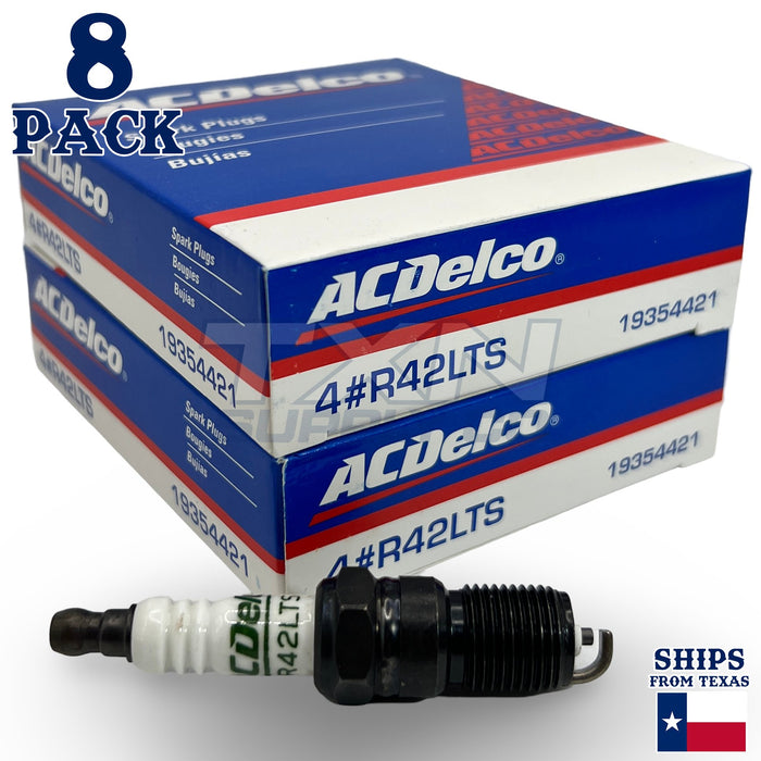 8 Pack Genuine GM ACDelco Spark Plugs R42LTS ps