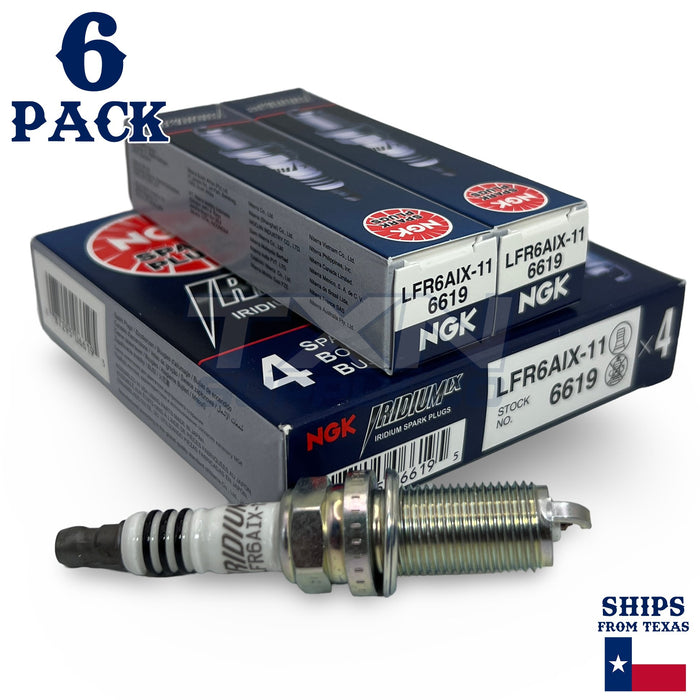 6 Pack NGK Iridium IX Spark Plugs 2006-2009 for Saab 9-3 2.8L V6 ps