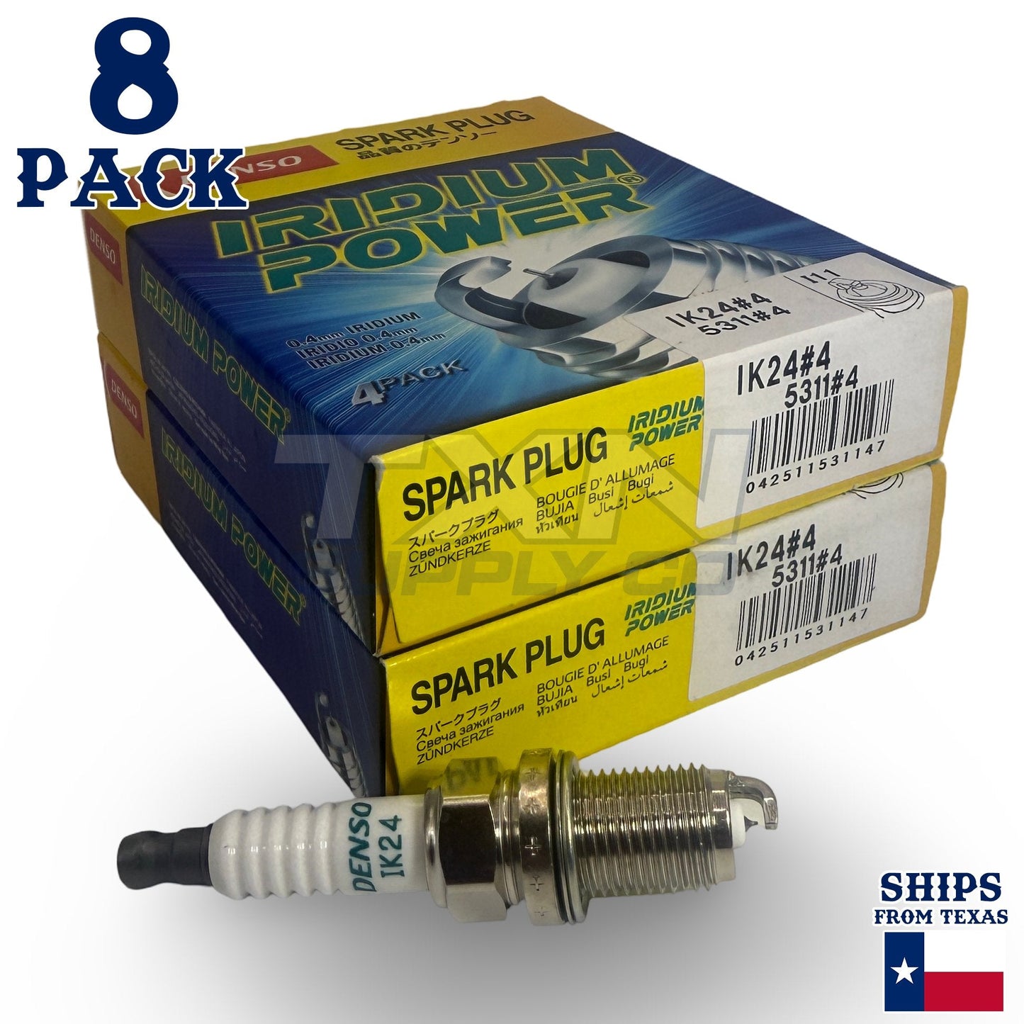 8 Pack Denso 5311 Iridium Power Spark Plugs IK24 ps