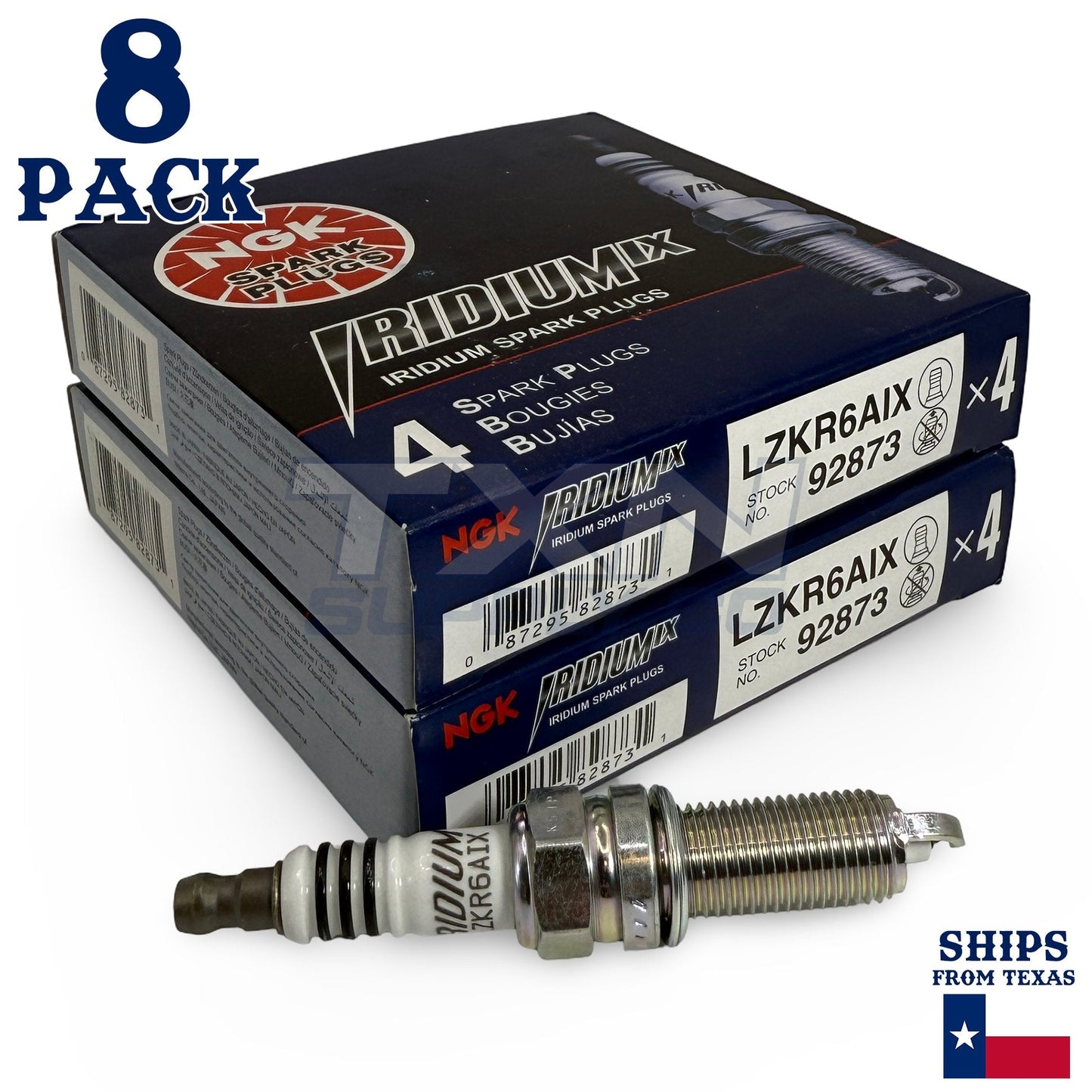8 Pack NGK Iridium IX 92873 Spark Plugs LZKR6AIX ps