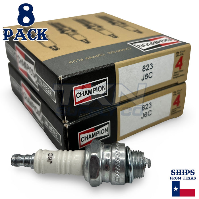 Champion 823 Copper Plus Spark Plug J6C - 8 Pack