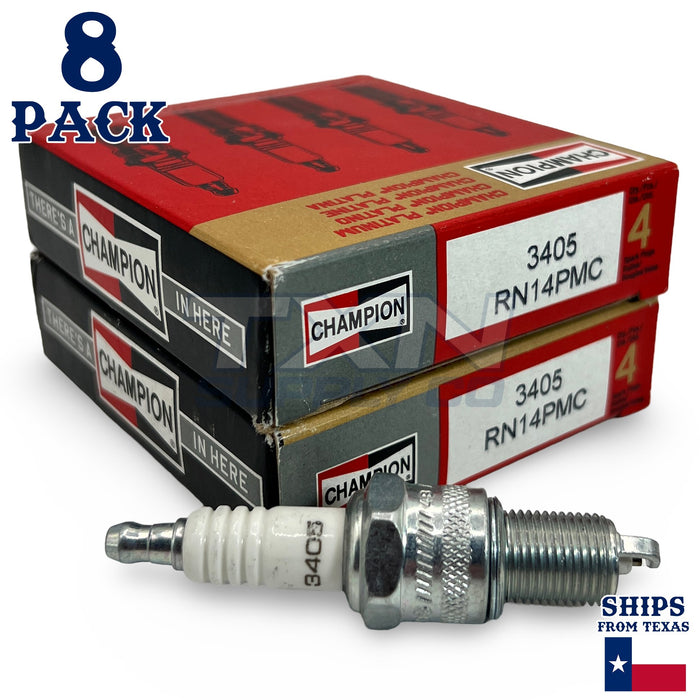 Champion 3405 Platinum Spark Plug RN14PMC - 8 Pack