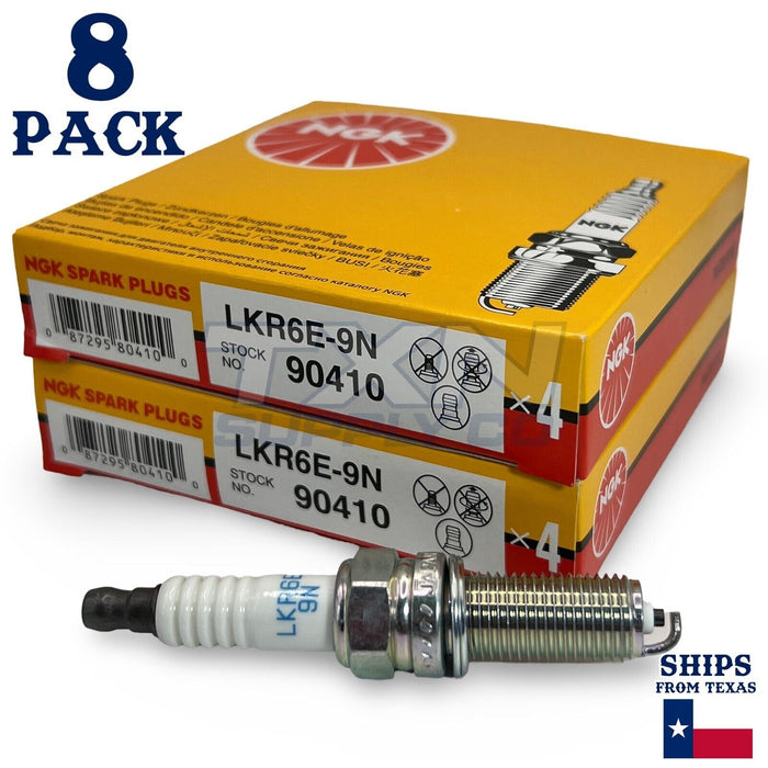 NGK 90410 Spark Plug LKR6E-9N - 8 Pack