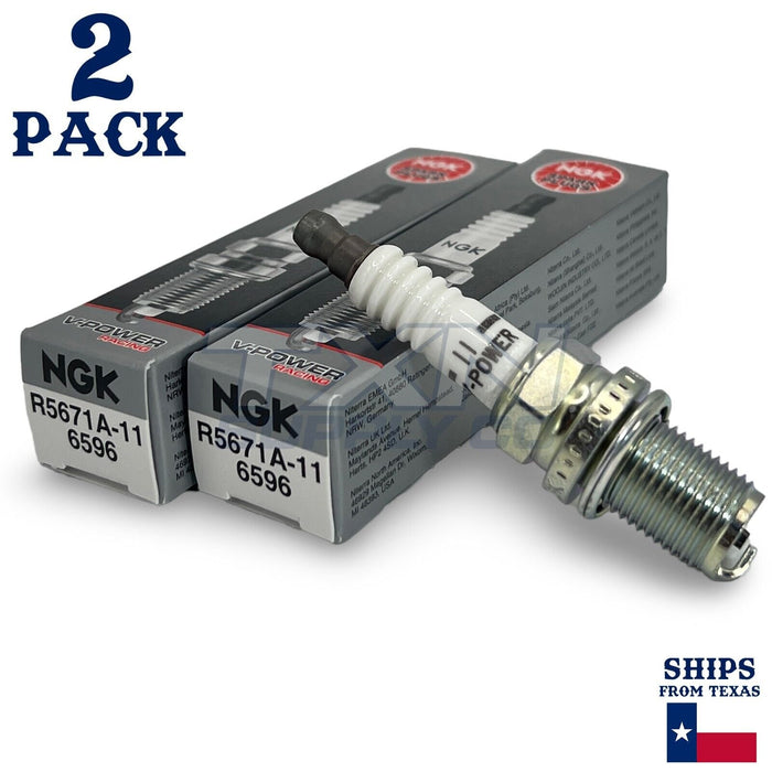 NGK 6596 V-Power Racing Plug Spark Plug R5671A-11 - 2 Pack