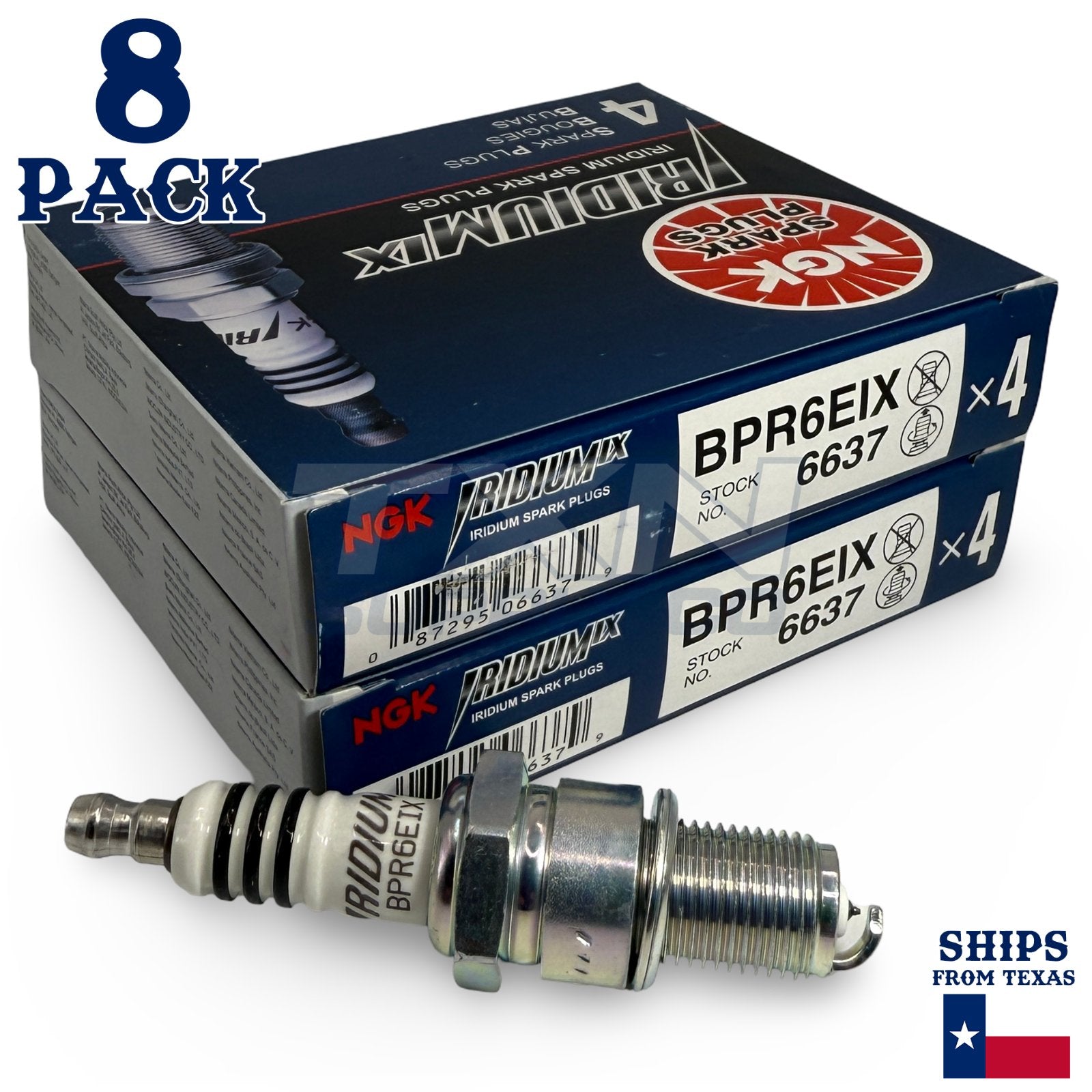 8 Pack NGK 6637 Iridium IX Spark Plugs BPR6EIX