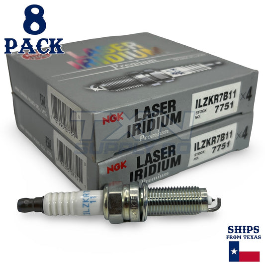 8 Pack NGK V-Power 7751 Spark Plugs ILZKR7B11 ps