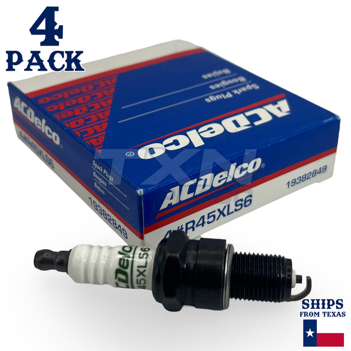 4 Pack Genuine GM ACDelco Spark Plugs R45XLS6 ps