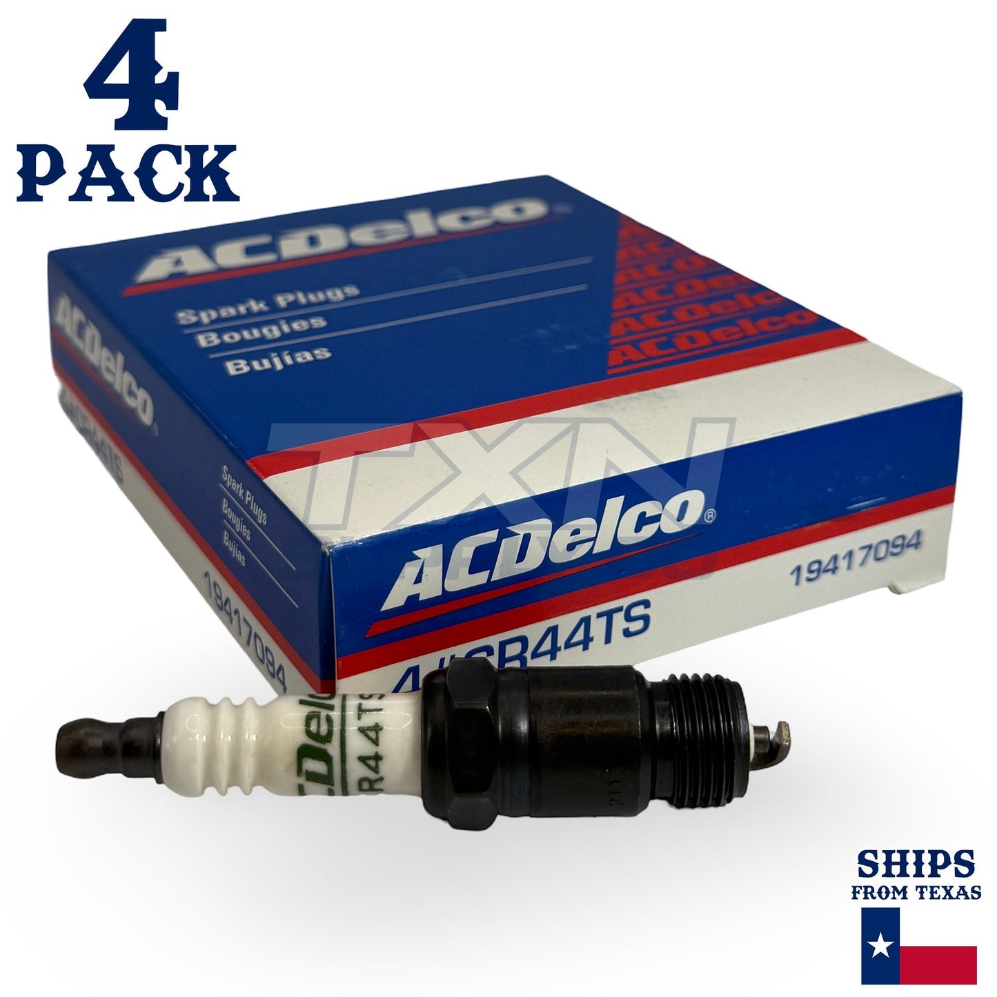 4 Pack Genuine GM ACDelco Spark Plugs CR44TS ps