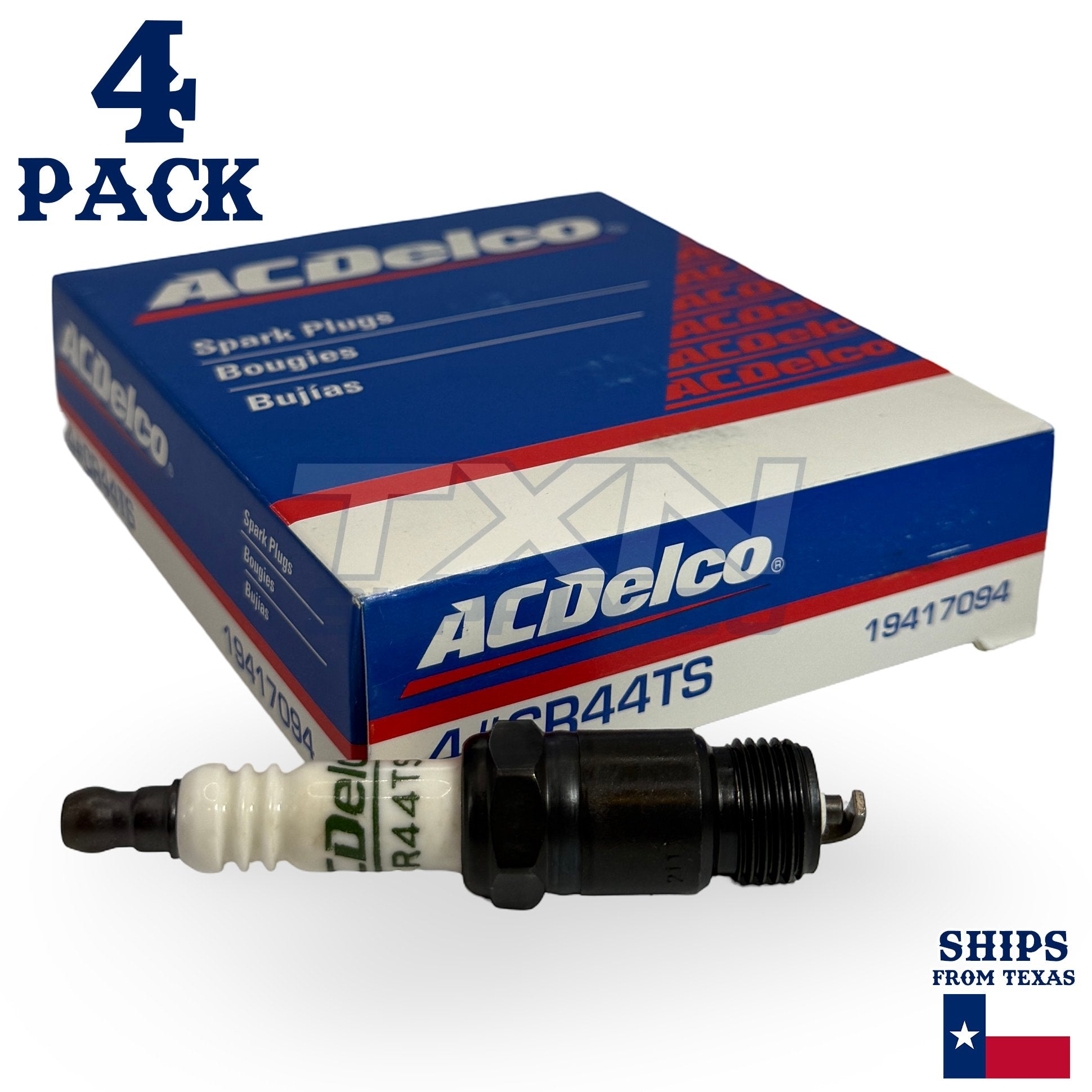 4 Pack Genuine GM ACDelco Spark Plugs CR44TS ps