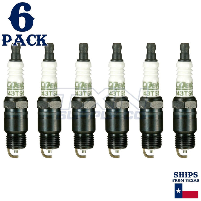 6 Pack Genuine GM ACDelco Spark Plugs R43TS6 ps